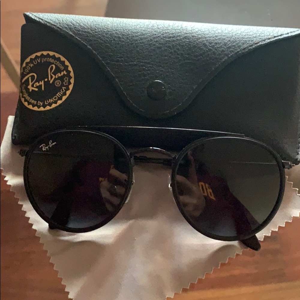 RAY-BAN RB3647N Round Double Bridge Sunglasses